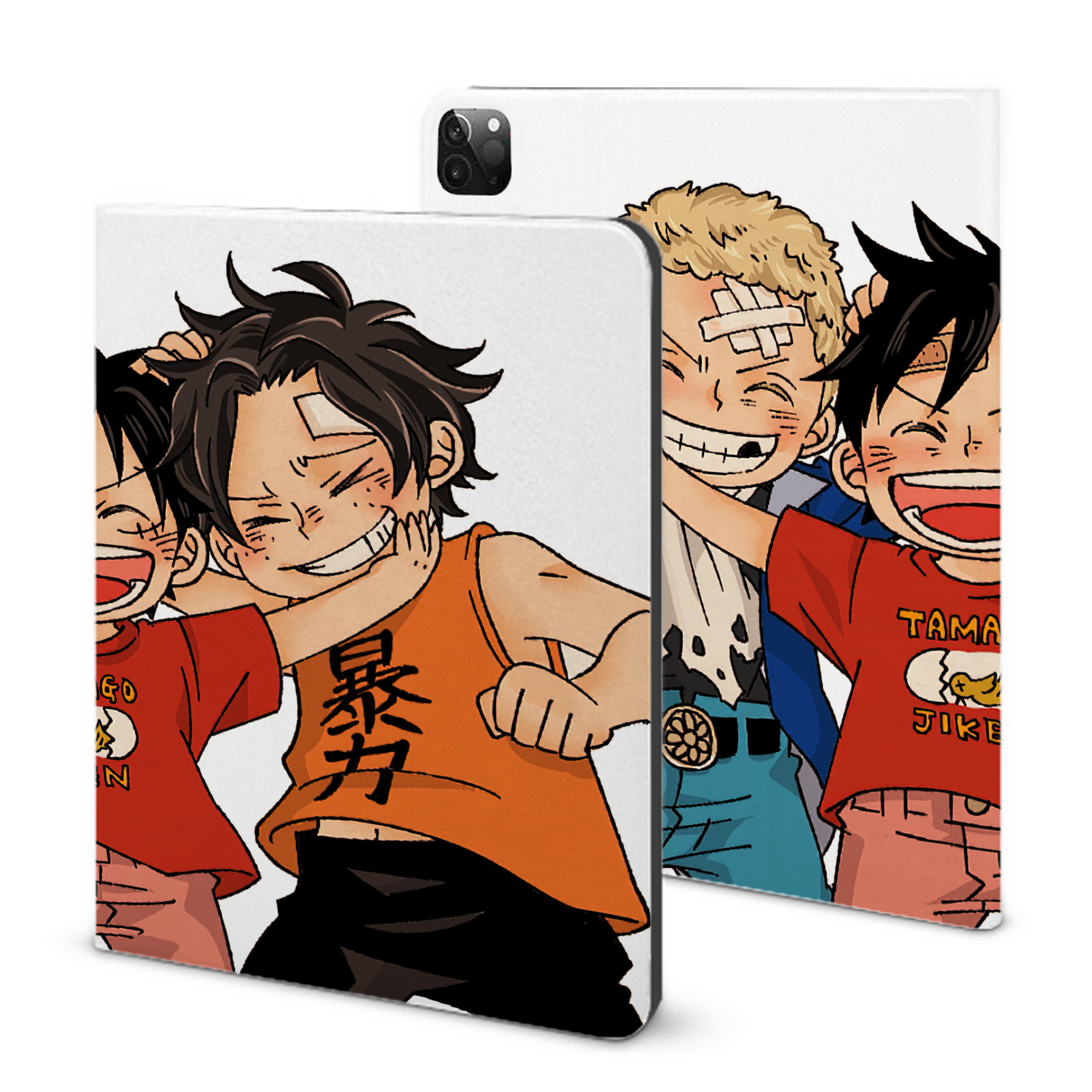 （画像用） ワンピース ONE PIECE IPadケース ペンホルダー付き ブックスタイルデザイン